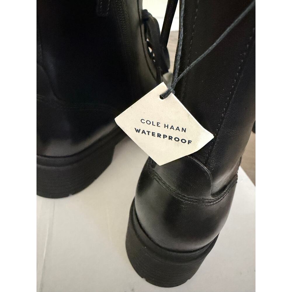 New Cole Haan Cherise lace up leather lug boot $300 - Picture 5 of 8